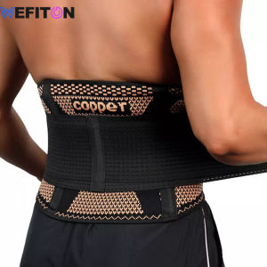 1PCS Copper Adjustable Rapid Relief Back Brace Lower Back Pain Herniated DiscSciaticawith Lumbar Support – For home and work