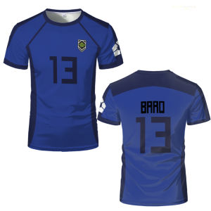 Bandai | ISAGI 3D Print Sports Quick-dry Breathable Men T-Shirt Anime Cosplay Harajuku Football Team Training Parent-child Short Sleeve