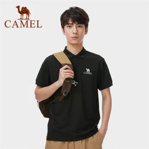 Cameljeans เสื้อโปโลกีฬาสำหรับผู้ชายแห้งเร็วระบายอากาศได้ดีฤดูร้อนแขนสั้น