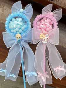 Glowing Magic Wand for Girls Butterfly Knot Stage Show Fairy Stick Princess Gift Handmade Wand Childrens Party Performance Supplies