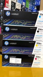 HP 206A W2110A Black  HP 206A W2111A C M Y ของแท้ / ของเทียบ