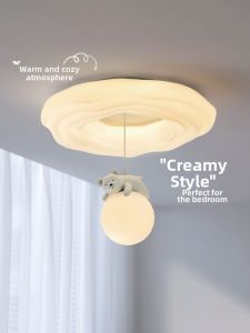 NSWR | Cream Style Cartoon Bear Nordic Cookie Design Full Spectrum Eyecare Ceiling Light