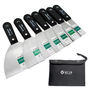 4/7pcs Putty Knife Set With Bag Scraper Blade 1" 1.5" 2-5" Wall Shovel High Carbon Steel Construction Tool Plastering Knife