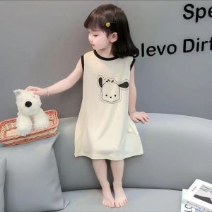 JIFANPAUL | Summer Lightweight Modal Baby Girls Cartoon Nightgown