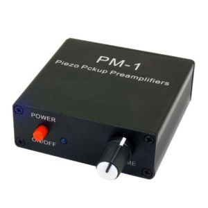 High Impedance Guitar and Violins Preamp Piezo Pickup Preamplifiers with Rechargeable Battery for Piezo Pickup 6.35mm