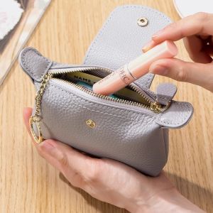 Genuine Leather Womens Coin Purse 2024 New Arrival Exquisite Mini Key Lipstick Storage Bag Hand Holding Coin Bag Large Capacity