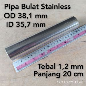 Pipa Bulat Stainless OD 381 mm ID 357 mm Tebal 12 mm Panjang 20 cm