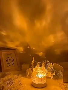 【✅SG stock】LED Rotating Ripple Light Colorful Ambient Gift Lamp Adjustable Bedroom Bedside Table Light Touch Control with Battery/Remote