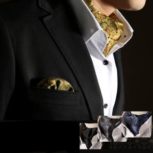 ผ้าพันคอไหมสไตล์อังกฤษย้อนยุคสำหรับผู้ชาย ผ้าพันคอแบบธุรกิจ ผ้าพันคอสำหรับใส่กับเสื้อเชิ้ต ผ้าพันคอสำหรับฤดูใบไม้ผลิและฤดูใบไม้ร่วง แฟชั่น