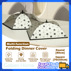 Tudung Saji Mesh Food Cover Collapsible Pop Up Dish Cover Anti-Flies Kitchen Dining Table Leftover Cover 菜罩