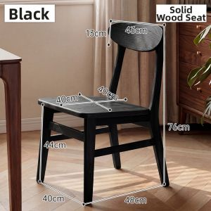ZHUSHANXIA | Natural Wood Style Dining Chair Oak Back Chair