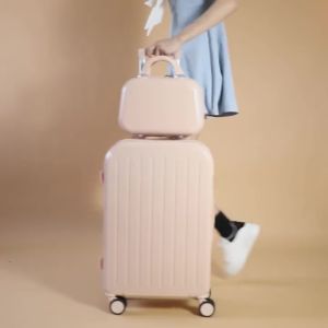 20-24 Inch Travel Luggage Bag Premium PVC+ABS Material Carry on Suitcase on Wheels Women Cabin Cosmetic Luggage Bags Beg Bagasi Umrah/Haji Bag 行李箱