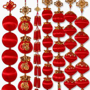 Trang Trí Đèn Lồng Đỏ Trong Nhà Ngoài Trời Cho Lễ Kỷ Niệm Năm Mới Trang Trí Lụa Bóng Cho Các Tuyến Đường Phố