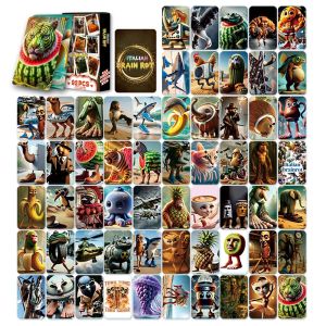 92PCS Italian Brainrot Cards Tung Tung Tung Sahur Tralalero Tralala Collectible Cards Classic Toys For Boys Girls Birthday Gifts