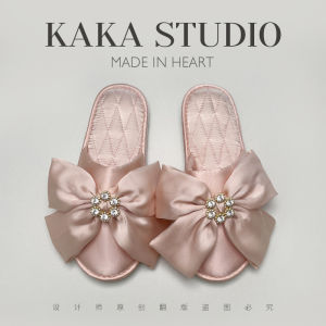 Giày Lười Satin Đính Đá Pha Lê Sang Trọng Giày Lười Đế Bằng Chống Trượt Cho Nữ Giày Lười Mùa Hè Cho Nữ Giày Lười Đế Bằng