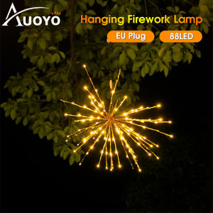 Auoyo 1PC Firework Light 88LED Lamp Dandelion Exploding Star Led Wire Fireworks Lights Fairy Lights Wedding Christmas Decorative Hanging Lights for Party Patio Garden Decoration
