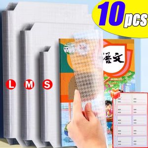 10 Sheets Primary And Secondary School Self-adhesive Frosted Book Cover Diamond Matte Plastic Transparent Film Transparent Textbook Protective Cover
