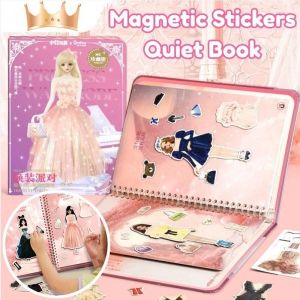 Magnetic Dress Up Toy Creative Dress Up Paper Dolls Stickers Puzzles Child Pretend Play Toys Set DIY Early Education Enlightenment