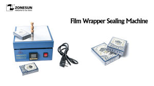 ZONESUN ZS-CS850 850W Cellophane Sealing Machine 200x200mm Digital Heat Sealer Plate for Perfume Box Cosmetic Film Wrap
