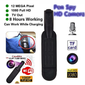 COD Kamera Pengintai Mini tersembunyi Tanpa Kabel Spy Camera WIFI Bentuk Pulpen Clip 1080P T189
