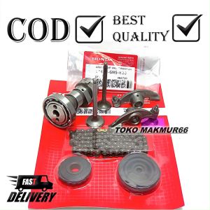 RANTAI KETENG + NOKEN AS + PELATUK KLEP + PAYUNG KLEP SET GRAND / SUPRA X LAMA / WIN / PRIMA / GN5 RANTAI MESIN KIT GN5 ROL RANTE API KETENG SET ROLL 84 MATA KAMPRAT RANTAI MESIN SET PAKET KETENG KIT VALVE / SPATU KLEP / CHAM SHAF / PAKETAN NOKEN / POROS