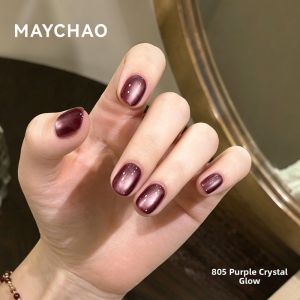 Maychao | Litchi Bubble Pink White Water Natural Look Crystal Effect Cat Eye Nail Gel