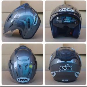 HELM INK DOUBLE VISOR ORIGINAL MERK FNK EMBOSS SNI BISA COD TERMURAH
