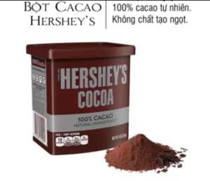 Bột cacao nguyên chất Hersheys Cocoa Powder Natural Unsweetended của Mỹ hộp 226gr