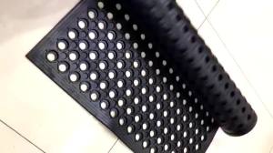 Black Rubber Floor Mat 60X90cm Non Slip Anti Grease MatHeavy Duty Water Drain Chef BBQ Grill Sink Rubber Kitchen Floor Mats Pelapik Kaki Tikar Lantai Dapur Bilik Indoor/Outdoor Business Kitchen Bathroom Toilet Hotel Bar Floor Mat