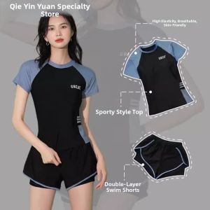 QIEYIN Garden | Conservative Style Two-Piece Swimwear