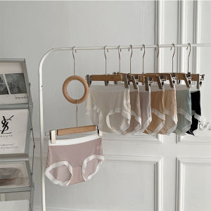 3-Pack Super Easy-to-Wear Ice Silk Nude Feel Underwear Thin Soft Seamless Womens Mid-Waist Panties Cotton Crotch