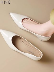 Daphne | Giày Nữ Kiểu Pháp Màu Trắng Mới Mary Janes Gót Kín