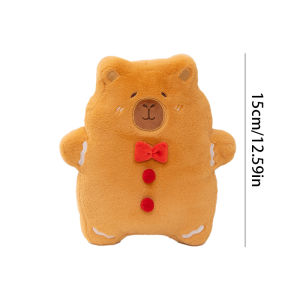 Christmas Pillow Capybara Gingerbread Soft  Plush Toy Decoration Funny XMas  Plushie High Quality Christmas Birthday Gift Decor