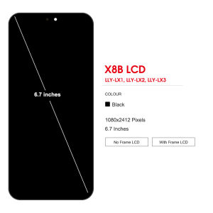 6.7 LCD Display Touch Screen with Frame Digitizer for Honor X8b LLY-LX1 And Honor X50i+ LLY-AN00 Compatible Mobile Phone Parts