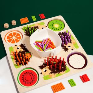 Hedgehog Board Game set Kid Learning Counting Matching Game Montessori Early Education Fine Motor Skill Sorting Toy