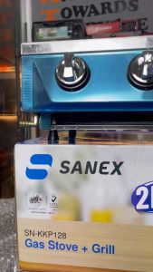 Sanex Kompor Gas & Panggang Sosis Bakar 2 Tungku BBQ Barbeque Grill Set Stainless Steel - SNKKP128