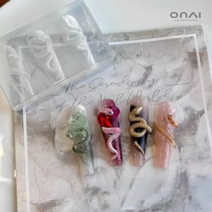 1pc 3D Silicone Snake Nail Art Decorations Nail Art Resin Silicone Mould DIY Tool UV Epoxy Resin Box Silicone Mold