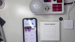 Tuya ZigBee Wireless 4 Gang Scene Switch Push Button Lighting Control Switch Smart Life App Home Automation Scenario Switch
