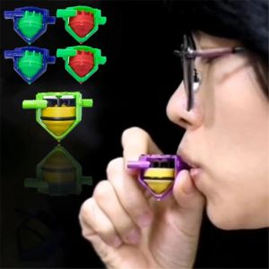🔥 5Pcs Novelty Gift Colorful Spinning Top Plastic Gyroscope Novelty Whistle Spinning Tops Pressure Gyro Kids Childrens Classic Toys Gift