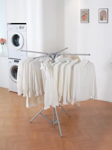 Retractable Folding Clothes Rack Drying Rack Free Installation non-rust Indoor/Outdoor
