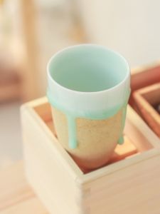 Jingdezhen Ceramic Tea Cup Handmade Overflowing Glaze Porcelain Cup Traditional Chinese Style Ice Crack Glaze Tea Set Piece