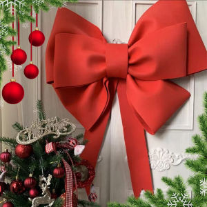Nơ cực lớn đỏ 30/50/70cm Cây thông giáng sinh tự làm đồ treo trang trí 2024 tiệc cưới Ngày Valentine gia dụng treo tường trang trí cửa trước