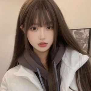 MONLEYTA | Mũ tóc nữ dài thẳng mỏng mùa hè phong cách Lolita trùm đầu tự nhiên tóc giả MONLEYTA 0527140819