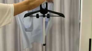 Foldable Steamer Stand Hanger Detachable Garment Steamer Rack Adjustable Steamer Hanger Standing