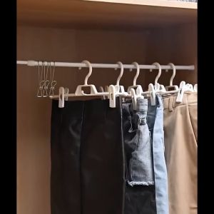 Curtain Rod Shelf Bracket Nail-Free Adjustable Tension Rod Holders Self Wall Hooks wardrobe Pole