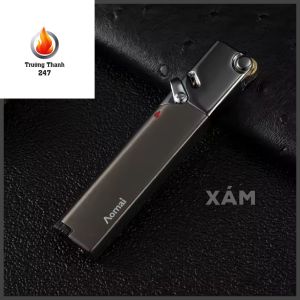 (shop bán sỉ) Bật lửa aomai 365 lửa khì tia nhỏ bằng kim loại xài gas đá shop có tặng kèm phụ kiện