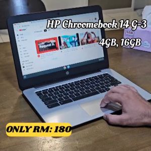 HP Chromebook 14 G3 14-inch Big Screen NVIDIA Tegra K1 1.60 GHz 4Gb Ram 16GB SSD  Chrome Book without Play Store (Refurbished)