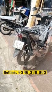[Loại Dày - Có Khuy Buộc] Áo Trùm Bạt Phủ Xe Máy Trong Suốt Chống Mưa Bụi Che Xe Máy Ô Xe Máy Dù Xe Máy