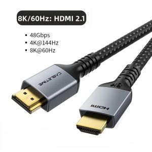 Cáp CABLETIME 8K HDMI 2.1 Dành Cho Máy Tính Xách Tay - 8K/60Hz HDR Tương Thích Với Bộ Chia HDMI MacBook Air Cáp Âm Thanh & Video Kỹ Thuật Số