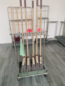 【Ready Stock】Stainless Steel Mop Rack   Mop Drain Rack Removable movable mop hanger